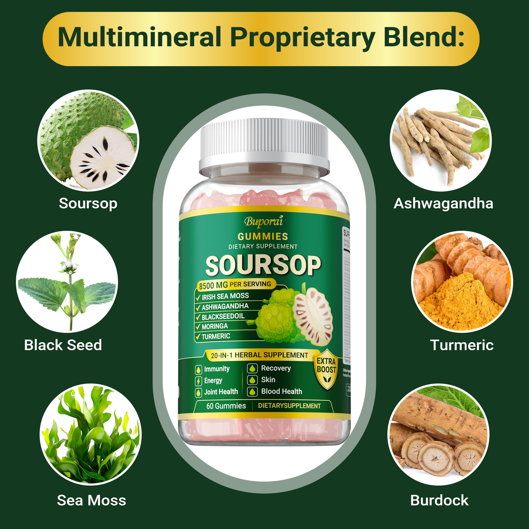 Soursop Gummies - for Natural  - مراجعة Multivitamin Gummy Adult وسعره