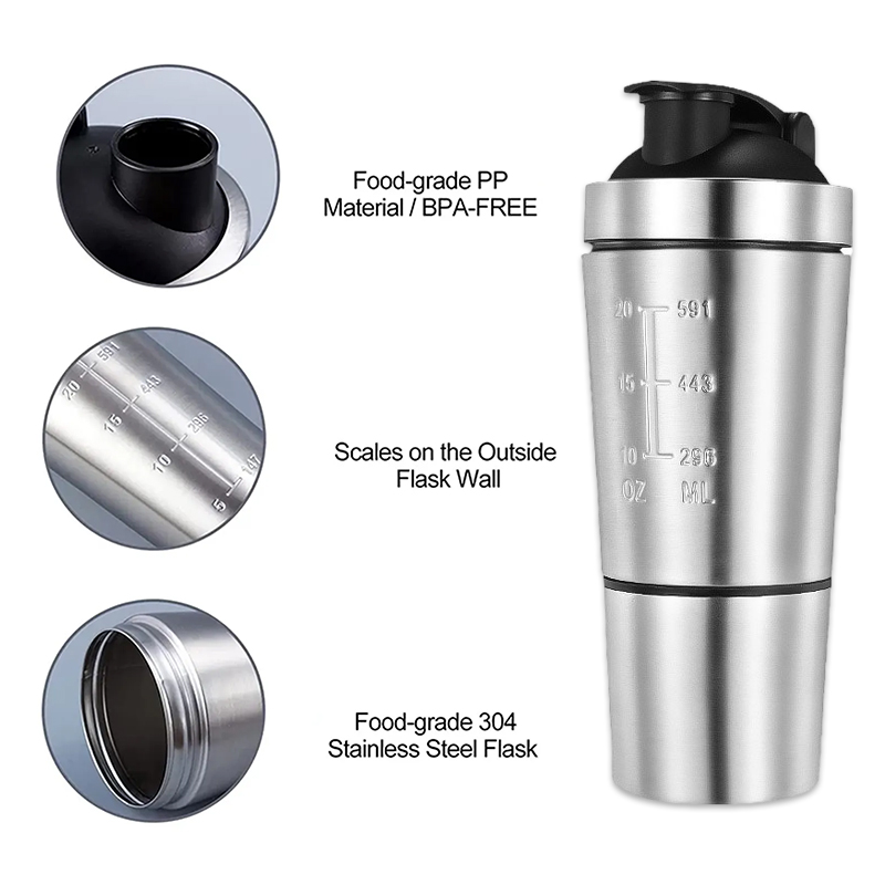 Stainless Steel Protein Shaker - مراجعة Fitness With Nutrition وسعره
