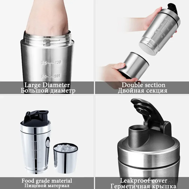 Stainless Steel Protein Shaker - مراجعة Fitness With Nutrition وسعره