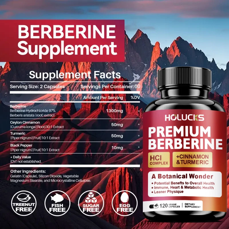 Holucks Premium Berberine HCl  - مراجعة Berberine Hcl Capsule وسعره