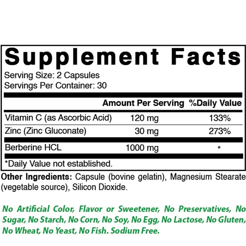 Berberine Plus - Contains 1000 - مراجعة Berberine Hcl Capsule وسعره