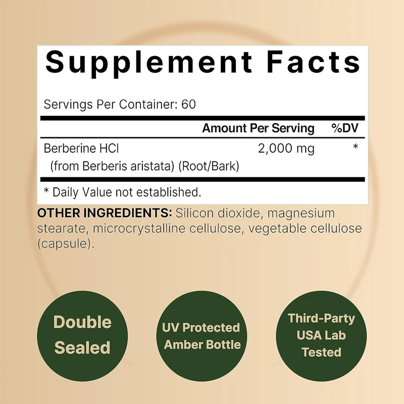 Berberine Supplement  60 Veget - مراجعة Berberine Hcl Capsule وسعره