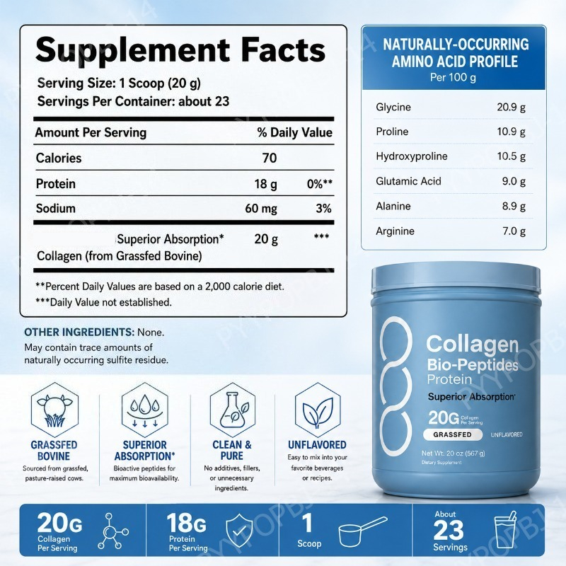 Collagen Bio Peptides Protein  - مراجعة Collagen Peptide Powder وسعره