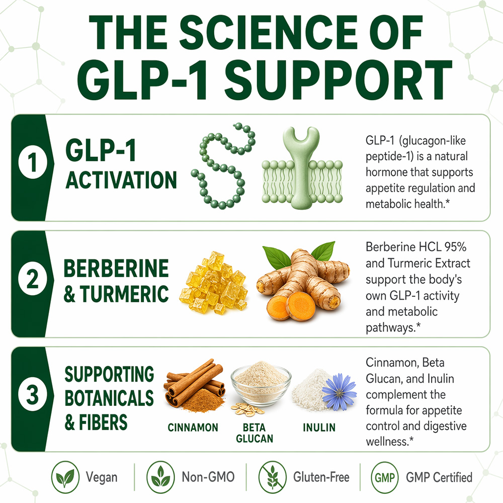 GLP-1 Supplement with Berberin - مراجعة Berberine Hcl Capsule وسعره