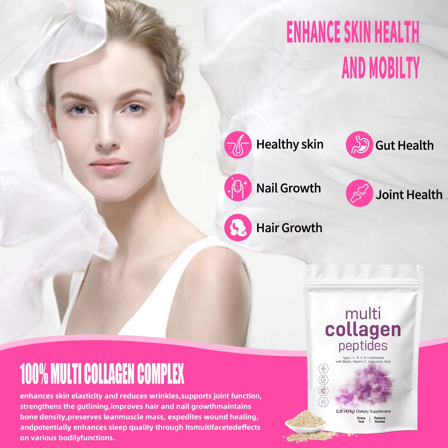 454G Multi Collagen Peptides P - مراجعة Collagen Peptide Powder وسعره